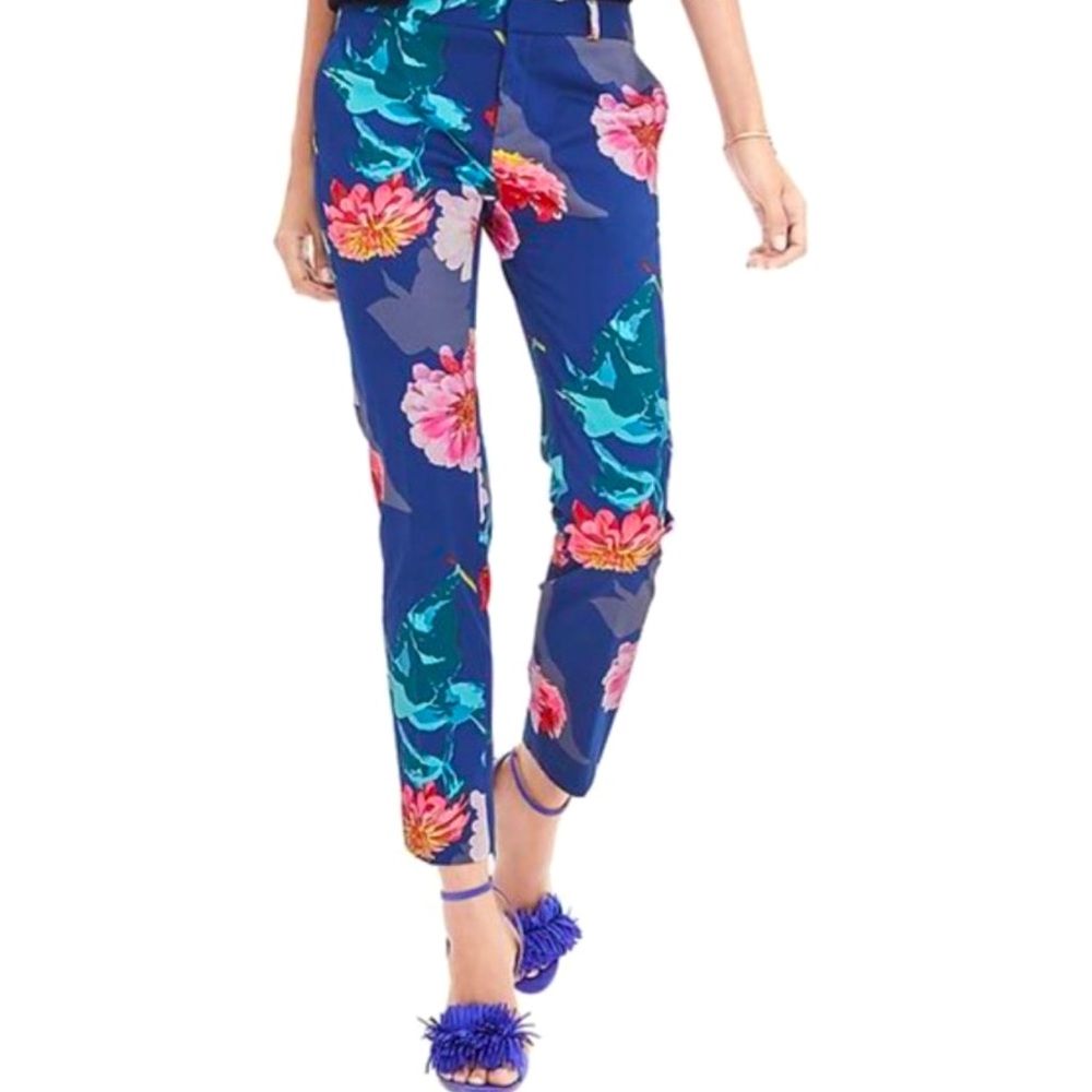 Banana Republic Avery Blue Floral Women's Pants